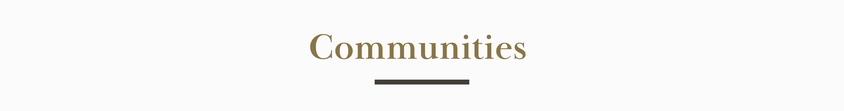 Communities